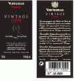 QUINTA DE VENTOZELO  VINTAGE  1998